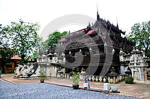 Shwenandaw Monastery in Mandalay, Myanmar