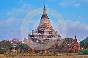 Shwesandaw Pagoda in Old Bagan, Myanmar