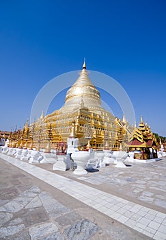 Shwezigon pagoda - ancient town Bagan