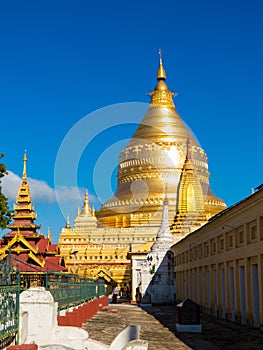 Shwezigon Pagoda in Bagan, Myanmar