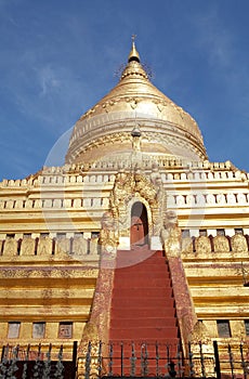 Shwezigon Pagoda, Bagan, Myanmar photo