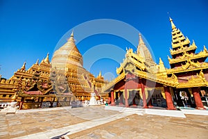 Shwezigon Paya, Bagan, Myanmar.