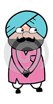 Shy Cute Sardar Cartoon