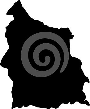 Si Sa Ket Thailand silhouette map with transparent background photo