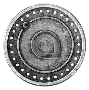 Siacoin Grunge Silver Coin, Token photo