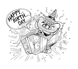 Siam Gumphant Thai Giant Cartoon Happy Birthday