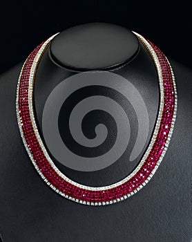 Siam ruby necklace photo