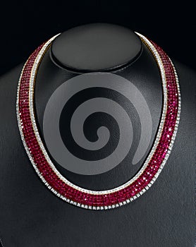 Siam ruby necklace