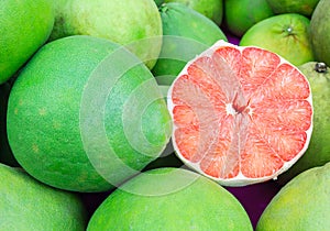 Siam ruby pomelo fruit, The Ruby of Siam is a breed of grapefruit and renowned 5-star OTOP products. photo