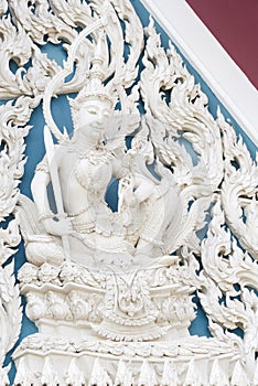 Siam style white angel in temple