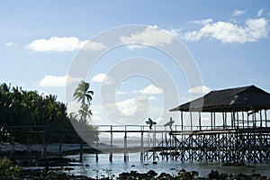 Siargao island surfers blue sky philippines