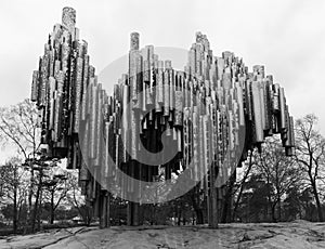 Sibelius Monument, Black & White, Helsinki