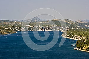 Sibenik channel and bridge