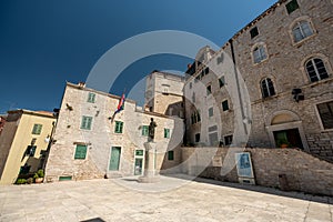 Sibenik Croatia old town during summer day