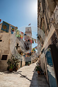 Sibenik Croatia old town during summer day