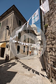 Sibenik Croatia old town during summer day