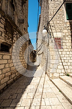 Sibenik Croatia old town during summer day