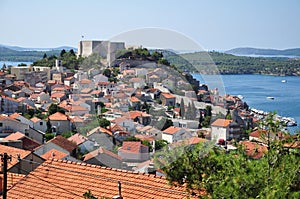 Sibenik view with st. michael fortress