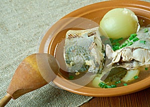 Siberian fish soup of omul