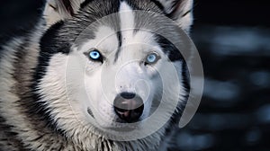 Siberian Husky With Captivating Blue Eyes