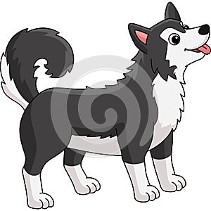 Siberian Husky Dog Cartoon Clipart Illustration