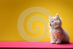 Siberian kittens are perfect for postcards. AI Generative