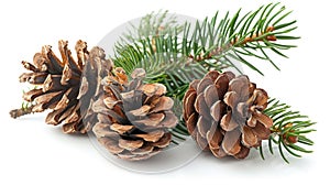 Siberian Pine Cones on Branch - Natural and Rustic Home Decor