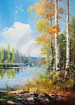 A Siberian Summer Day by the Lake photo