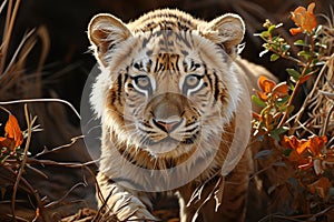 Siberian Tiger - Panthera tigris altaica generative AI Generative AI