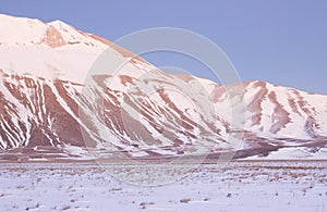 Sibillini park under the snow