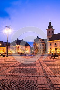 Sibiu Center by night