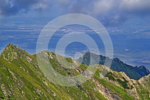 Sibiu city seen from above