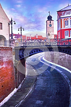 Sibiu Romania Transilvania Liars Bridge. photo