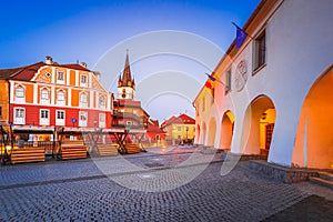 Sibiu, Romania - Travel sight of medieval downtown, historical Transylvania