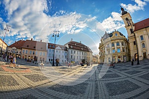 The main square from Sibiu, Transylvania, Romania