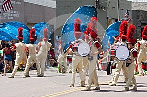 Sibley Marching Band Performs at Mendota Parade