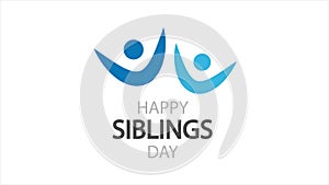 Siblings day typography logo brothers