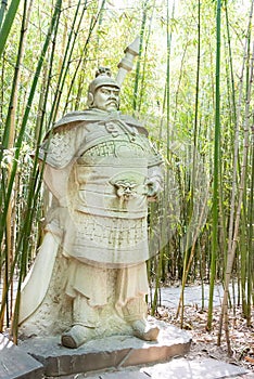 Wei Yan Statue at Zhaohua Ancient Town. a famous historic site in Guangyuan, Sichuan, China.