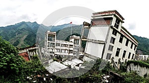 Sichuan Earthquake Memorial Buildings after the Greate earthquak, 2008 Sichuan Earthquake Memorial Site in China