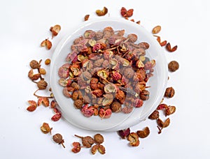 Sichuan pepper, Sichuan peppercorn, Szechuan pepper or Szechuan peppercorn.