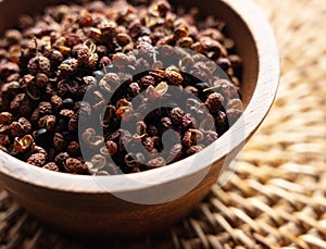 Sichuan pepper on the table