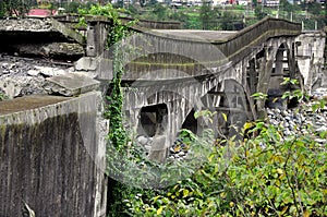 Sichuan Province, China: Destroyed Xiaoyoudong Bridge