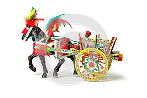 Sicilian cart icon traditional