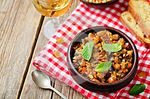 Sicilian Eggplant pine nuts Caponata