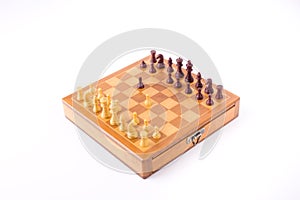 Sicilian gambit on chess board