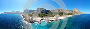 Sicilian panorama with Monte Cofano - Nature Reserve Mount Hood Riserva Naturale Orientata Monte Cofano photo