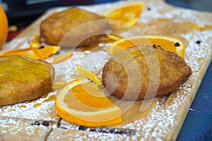 Sicilian pastries filled with orange cream