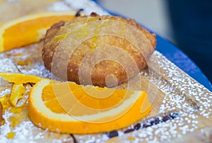 Sicilian pastries filled with orange cream