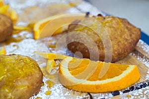 Sicilian pastries filled with orange cream