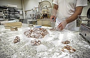 Sicilian pastry, preparation of typical sweets . photo